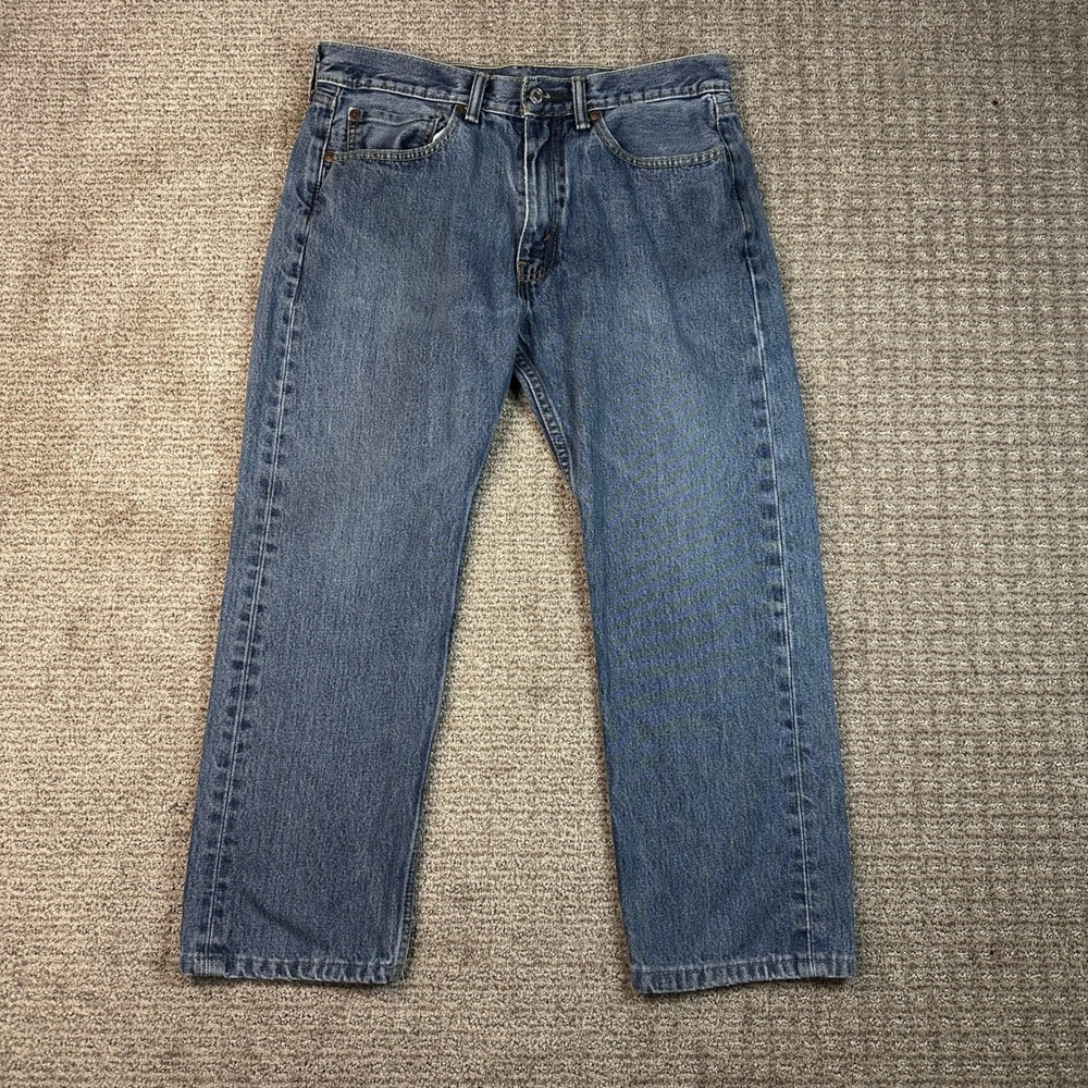 Vtg Levis 505 Regular Fit Straight Leg Blue Denim Jeans Mens 34x30 Medium Wash